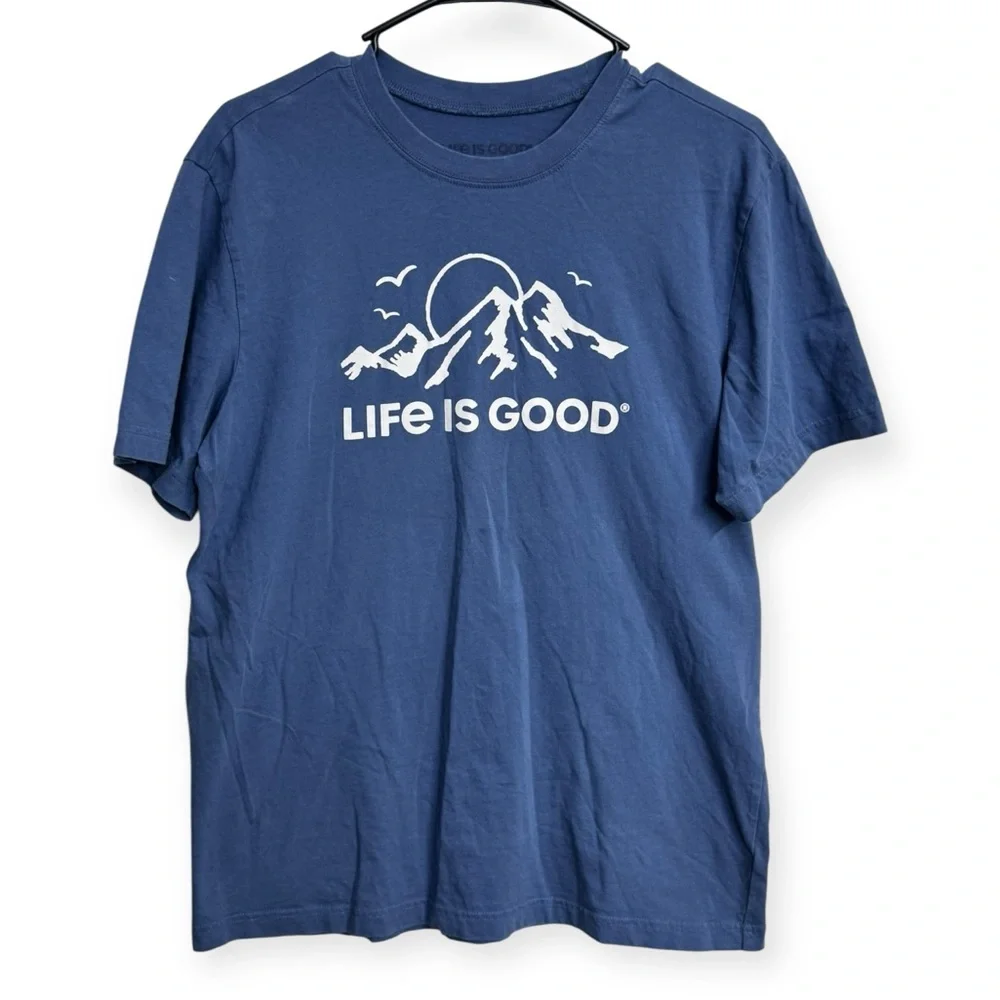 Life is Good Blue T-Shirt Size M‎